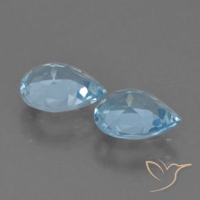 Topaz Gemstones in 7 x 5 mm (calibrated) Size for Sale, Topaz Stones in Swiss Blue Color