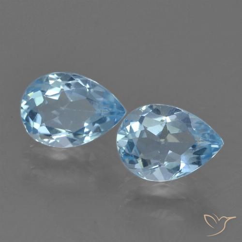 1.66ctw Natural Swiss Blue Topaz, Pear Shape, VVS-VS