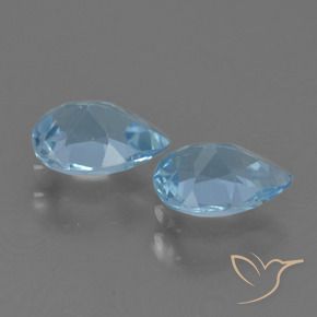 Topaz Gemstones in 7 x 5 mm (calibrated) Size for Sale, Topaz Stones in Swiss Blue Color
