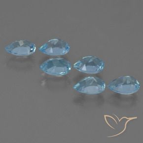 Topaz Gemstones in 6.1 x 4.3 mm Size for Sale, Topaz Stones in Sky Blue Color