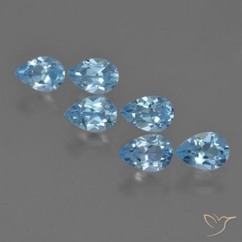3.33ctw Natural Swiss Blue Topaz, Pear Shape, VS