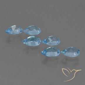 Topaz Gemstones in 6.1 x 4.2 mm Size for Sale, Topaz Stones in Swiss Blue Color