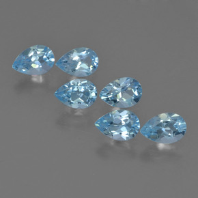 Baby blau Topas Edelstein - 0.5ct Birnen Schliff (ID: 455203)