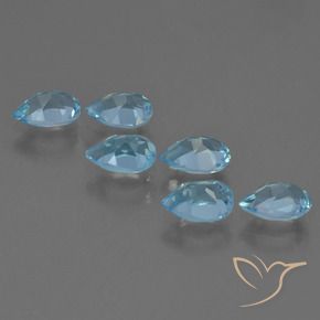 Topaz Gemstones in 6.1 x 4.2 mm Size for Sale, Topaz Stones in Sky Blue Color