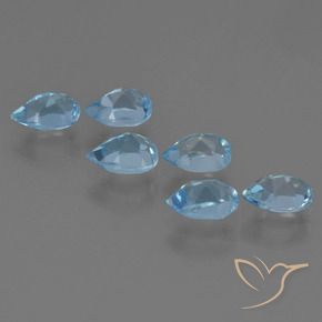 Topaz Gemstones in 6 x 4.2 mm Size for Sale, Topaz Stones in Swiss Blue Color