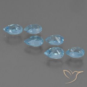 Topaz Gemstones in 6.3 x 4.2 mm Size for Sale, Topaz Stones in Sky Blue Color