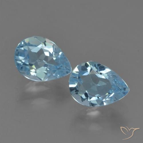 1.62ctw Natural Sky Blue Topaz, Pear Shape, VVS