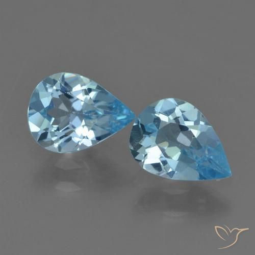 1.45ctw Natural Sky Blue Topaz, Pear Shape, VVS-VS