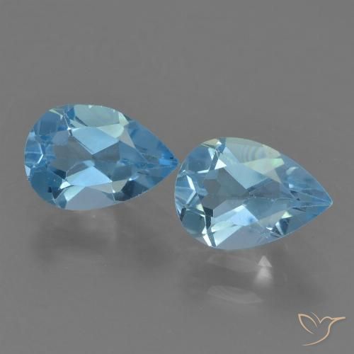 1.67ctw Natural Swiss Blue Topaz, Pear Shape, VVS-VS