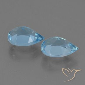 Topaz Gemstones in 7 x 5 mm (calibrated) Size for Sale, Topaz Stones in Swiss Blue Color