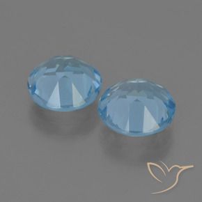 Topaz Gemstones in 8 mm (calibrated) Size for Sale, Topaz Stones in Swiss Blue Color