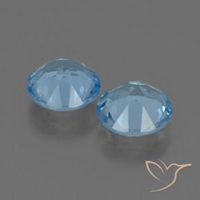 Topaz Gemstones in 8 mm (calibrated) Size for Sale, Topaz Stones in Swiss Blue Color