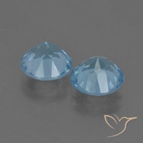 Topaz Gemstones in 8 mm (calibrated) Size for Sale, Topaz Stones in Swiss Blue Color