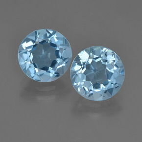 Baby blau Topas Edelstein - 2.3ct Rund Facettenschliff (ID: 455256)