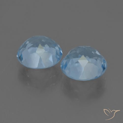 Topaz Gemstones in 8 mm (calibrated) Size for Sale, Topaz Stones in Swiss Blue Color