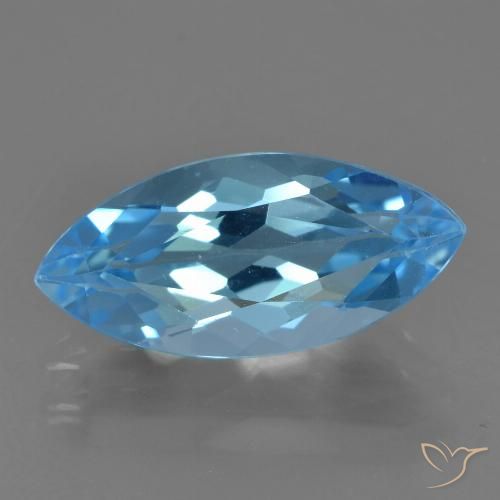 4.06ct Natural Swiss Blue Topaz, Marquise, VS