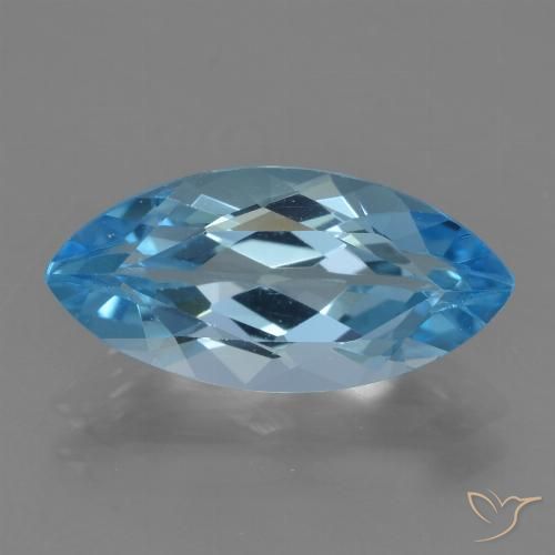 3.85ct Natural Swiss Blue Topaz, Marquise, VS