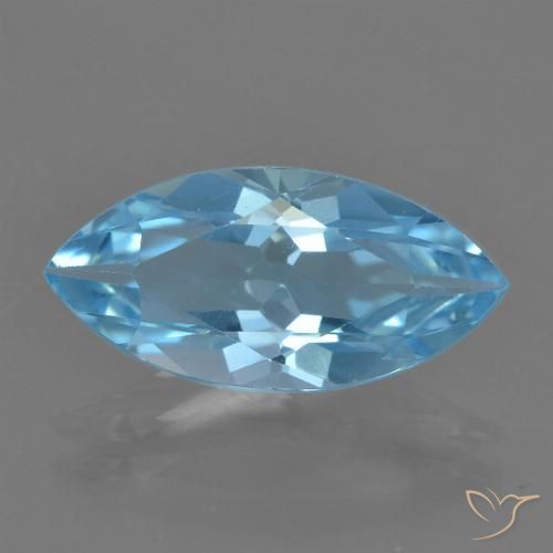 3.53ct Natural Swiss Blue Topaz, Marquise, VS