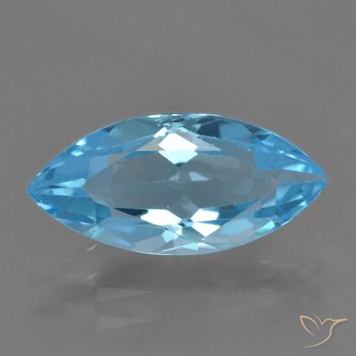 3.60ct Natural Swiss Blue Topaz, Marquise, VS