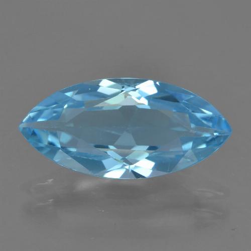 Swiss Blue Topaz Gem - 3.7ct Marquise Facet (ID: 455278)