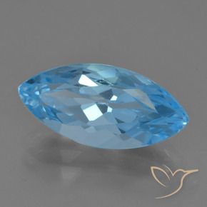 4.14 ct Blue Topaz Stone, Natural Topaz in Marquise Facet Shape for Sale
