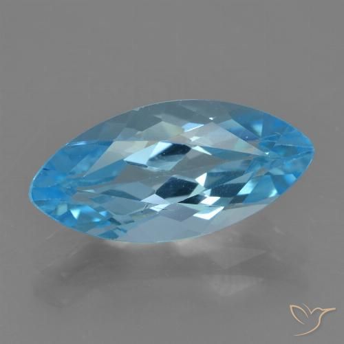 3.80ct Natural Swiss Blue Topaz, Marquise, VS