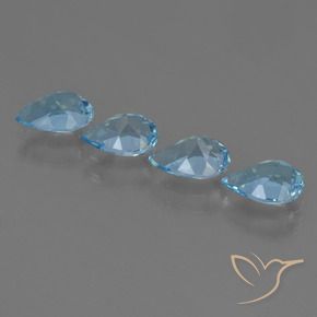Topaz Gemstones in 7 x 5 mm (calibrated) Size for Sale, Topaz Stones in Swiss Blue Color