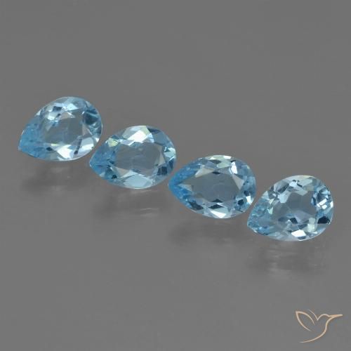 2.78ctw Natural Swiss Blue Topaz, Pear Shape, VVS-VS