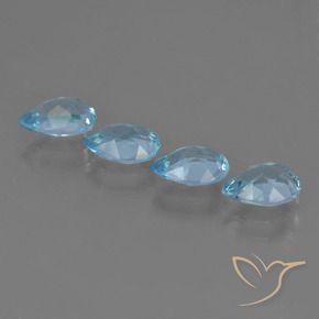 Topaz Gemstones in 7 x 5 mm (calibrated) Size for Sale, Topaz Stones in Swiss Blue Color