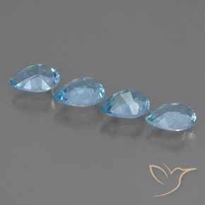 Topaz Gemstones in 7 x 5 mm (calibrated) Size for Sale, Topaz Stones in Sky Blue Color
