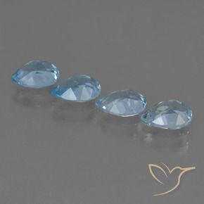 Topaz Gemstones in 7 x 5 mm (calibrated) Size for Sale, Topaz Stones in Swiss Blue Color