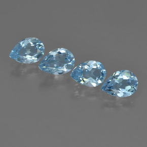 Baby Blue Topaz Gem - 0.7ct Pear Facet (ID: 455288)