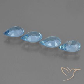 Topaz Gemstones in 7 x 5 mm (calibrated) Size for Sale, Topaz Stones in Sky Blue Color