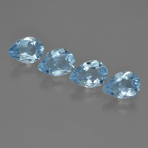 Azul Cielo Topacio Gema - 0.8ct Corte en forma de pera (ID: 455292)