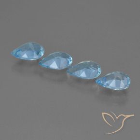 Topaz Gemstones in 7 x 5 mm (calibrated) Size for Sale, Topaz Stones in Swiss Blue Color