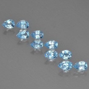 Maya Blue Topas Edelstein - 0.5ct Birnen Schliff (ID: 455311)