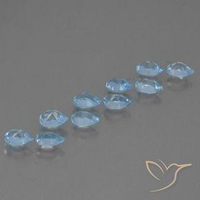 Topaz Gemstones in 6 x 4 mm (calibrated) Size for Sale, Topaz Stones in Sky Blue Color