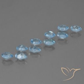 Topaz Gemstones in 6 x 4.2 mm Size for Sale, Topaz Stones in Sky Blue Color