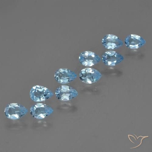 4.79ctw Natural Sky Blue Topaz, Pear Shape, VS
