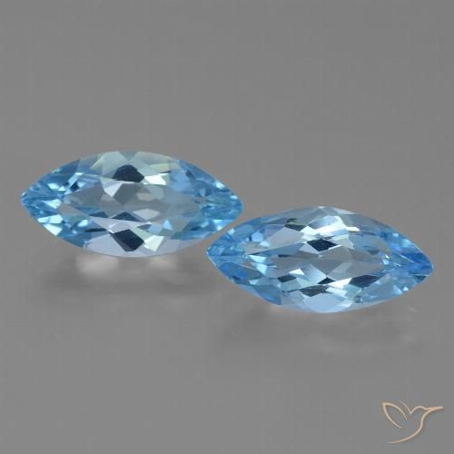 7.05ctw Natural Swiss Blue Topaz, Marquise, VVS-VS, Photo A