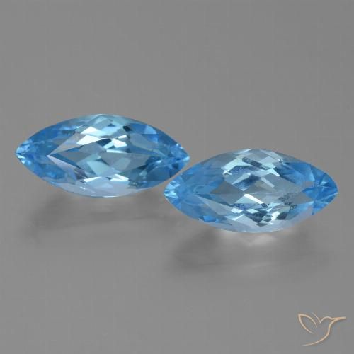 7.92ctw Natural Swiss Blue Topaz, Marquise, VVS-VS