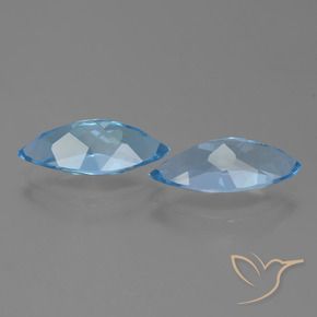 Topaz Gemstones in 14.9 x 6.9 mm Size for Sale, Topaz Stones in Sky Blue Color