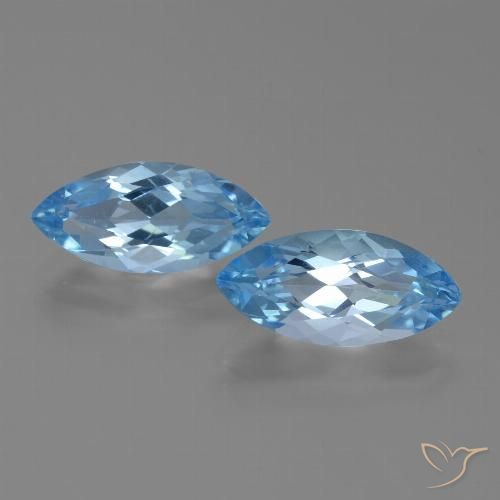 7.29ctw Natural Swiss Blue Topaz, Marquise, VVS-VS