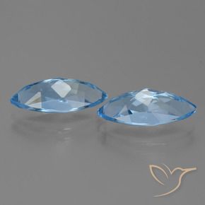 Topaz Gemstones in 14.8 x 6.8 mm Size for Sale, Topaz Stones in Swiss Blue Color