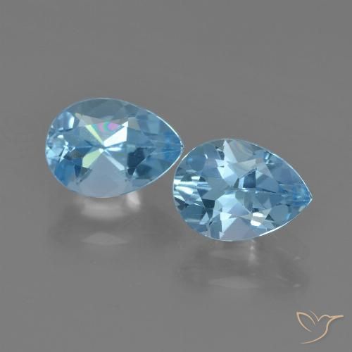 1.73ctw Natural Sky Blue Topaz, Pear Shape, VS