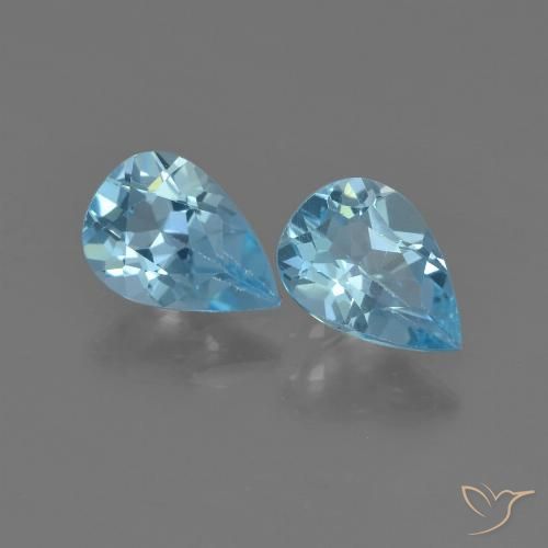 1.54ctw Natural Sky Blue Topaz, Pear Shape, VS