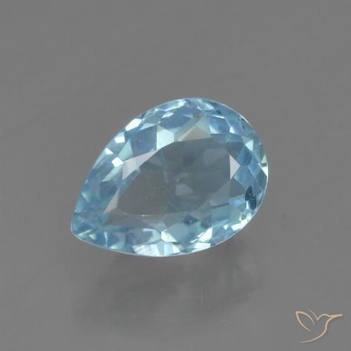 0.87ct Natural Sky Blue Topaz, Pear Shape, VS