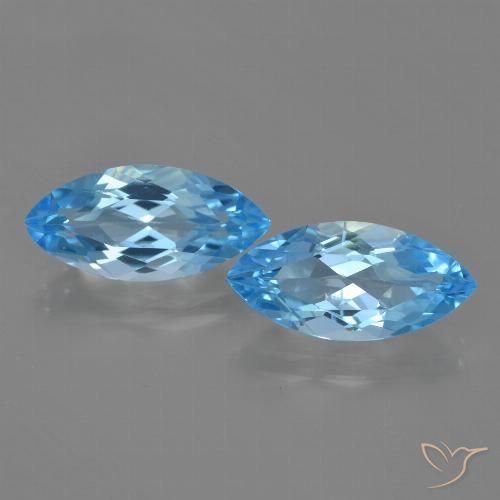 7.36ctw Natural Swiss Blue Topaz, Marquise, VVS