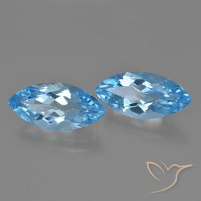 7.06 ctw Blue Topaz Stones, Natural Topaz in Marquise Facet Shape for Sale