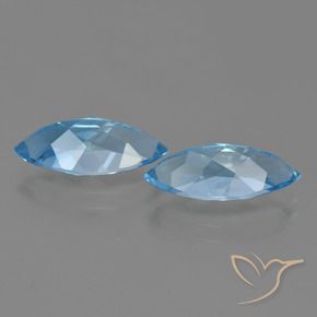 Topaz Gemstones in 15.1 x 7 mm Size for Sale, Topaz Stones in Swiss Blue Color